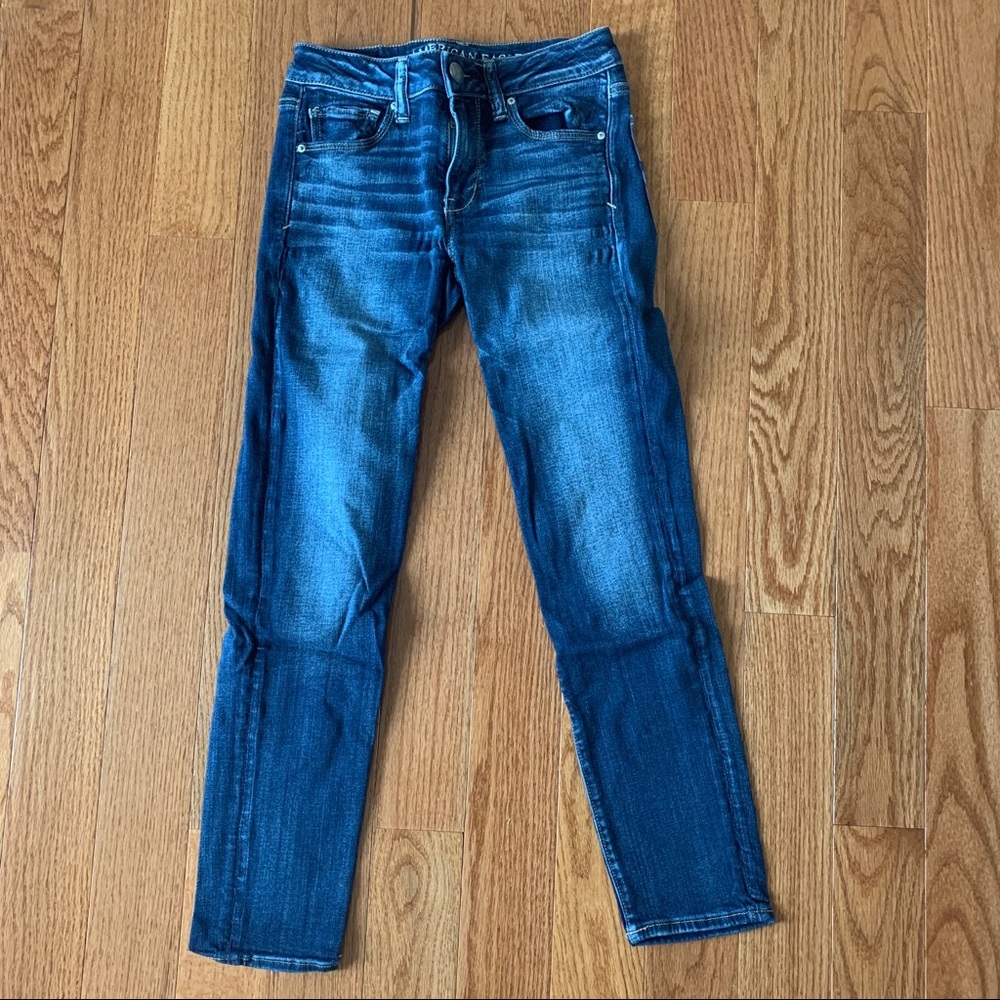 AE Blue Denim Skinny Jeans